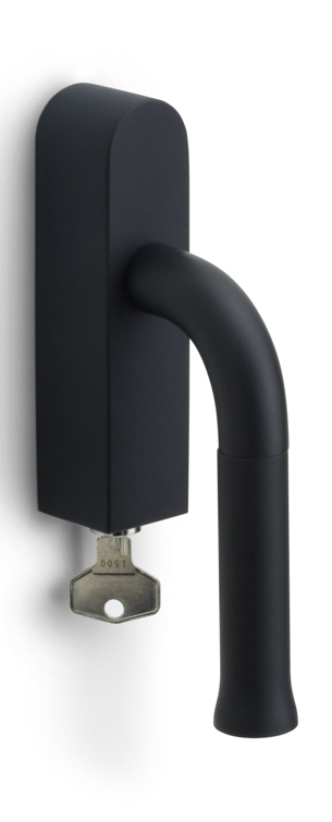 EV101-DKLOCK-O - locking tilt and turn window handle satin black