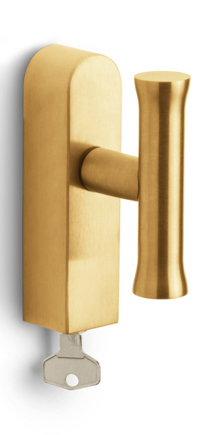 EV102-DKLOCK-O - locking tilt and turn window handle PVD satin gold