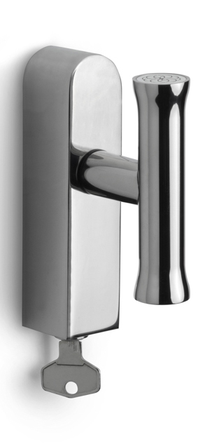 EV102-DKLOCK-O - locking tilt and turn window handle polished stainless steel