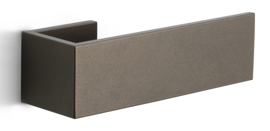 BM100 - solid sprung door handle on hidden rose bronze