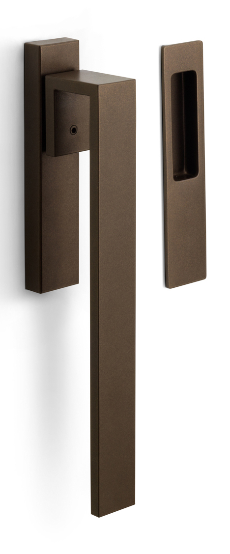 BM230Y - solid set internal lift-up sliding door handle porfile including cylinder hole PC69