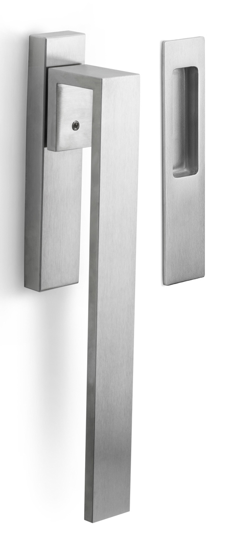 BM230Y - lift-up sliding door handle cylinder hole Y69 satin stainless steel