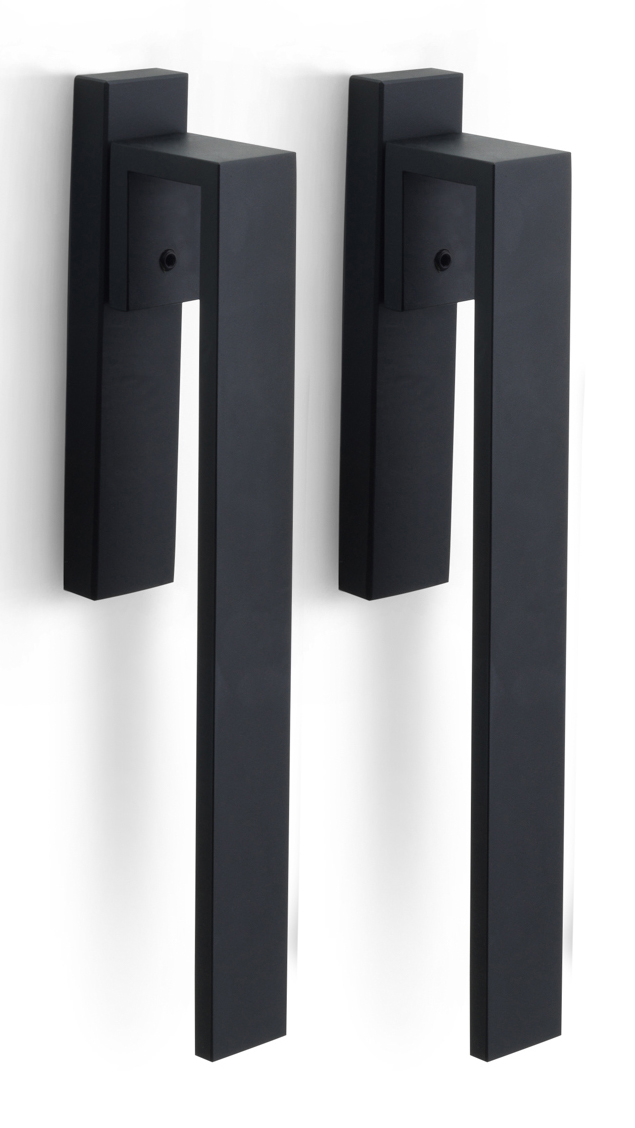 BM230PAY - set of lift-up sliding door handles profile cylinder hole Y69 satin black