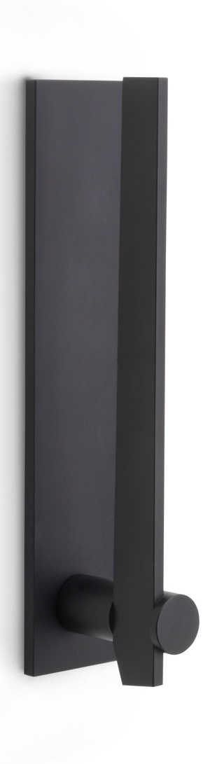 BB104-G - solid sprung door handle on rose  satin stainless steel