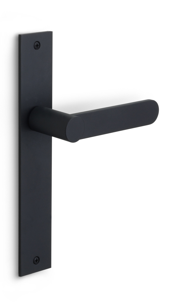 BB103P236SFC - unsprung lever handle on blank plate satin black