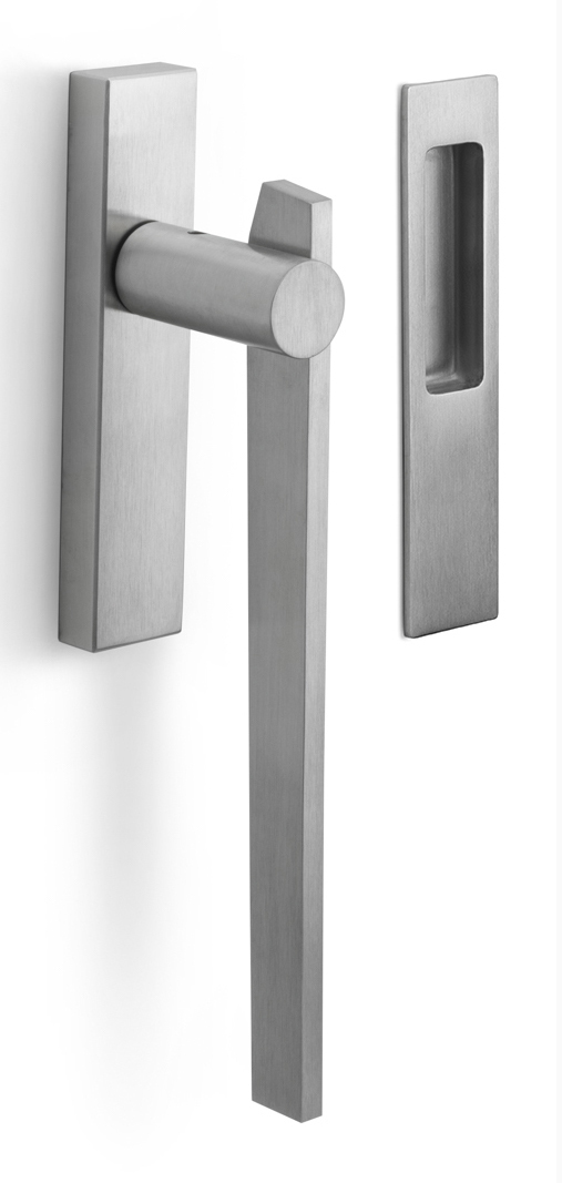 BB230 - lift-up sliding door handle blank satin stainless steel