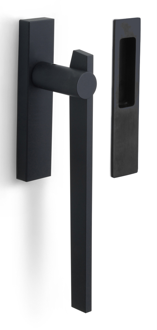 BB230 - lift-up sliding door handle blank satin black