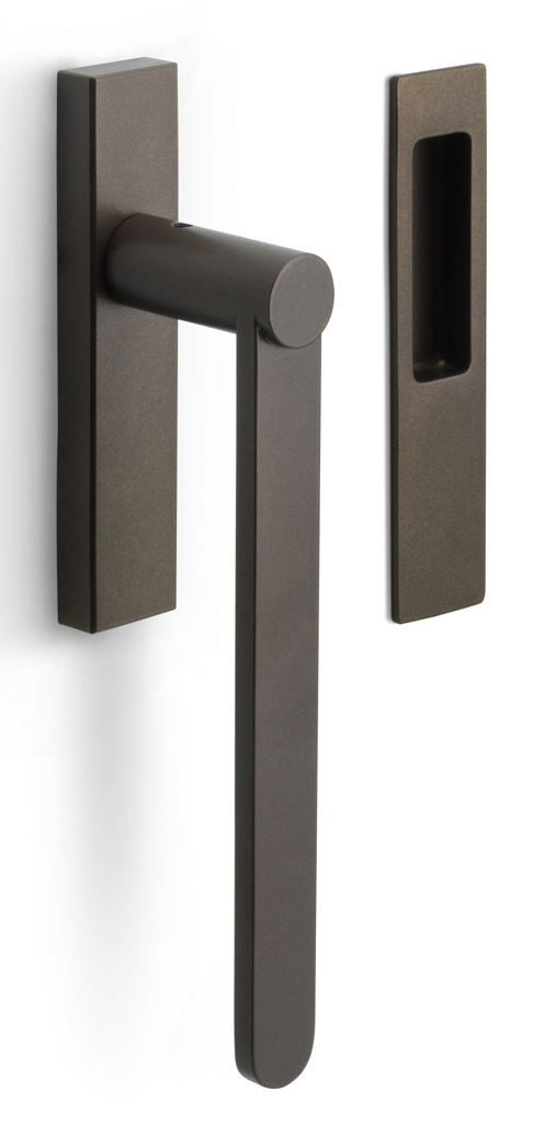 BB231Y - lift-up sliding door handle profile cylinder hole Y69 bronze