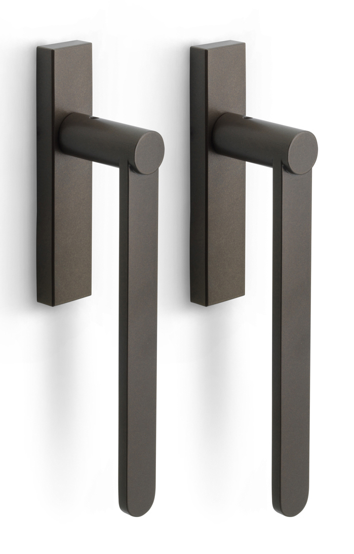 BB231PAY - set of lift-up sliding door handles with profile cylinder hole Y69 bronze
