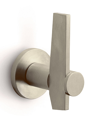 BB200V - solid front door knob fixed on rose