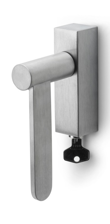 BB102-DKLOCK - L TENSE BB102-DKLOCK locking tilt and turn window handle satin stainless steel left-turning
