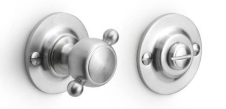 LZWC50B - privacy set without indicator incl 5/6/7/8 mm spindle satin stainless steel
