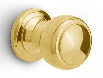 LZ200V - fixed (front) door knob brass unlacquered