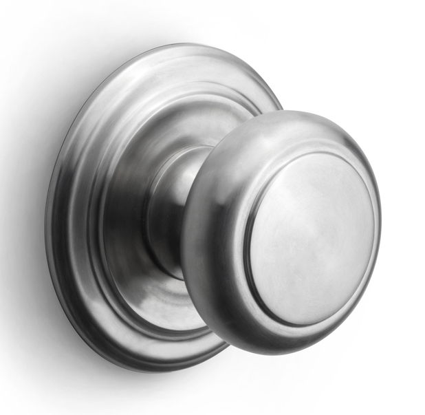 LZ201V - fixed (front) door knob satin stainless steel