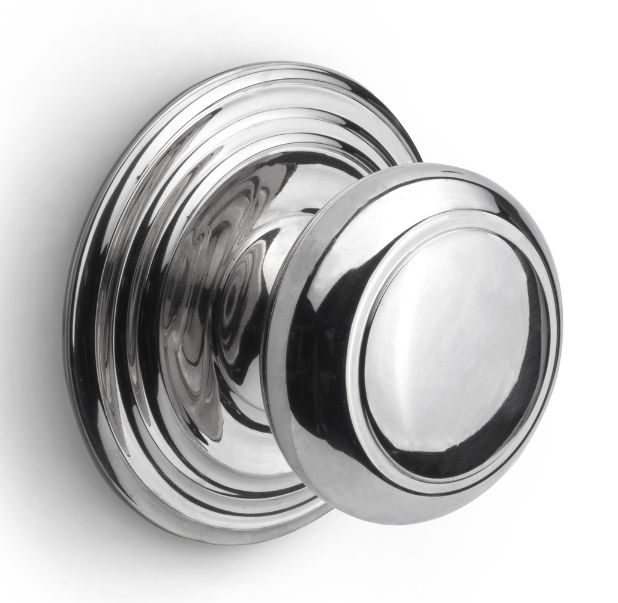 LZ201V - fixed (front) door knob polished stainless steel