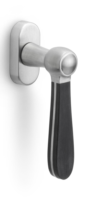 LZ100-DK-O - non-locking tilt and turn window handle satin stainless steel/black