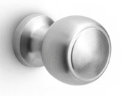 LZ30M - solid cabinet knob  satin stainless steel