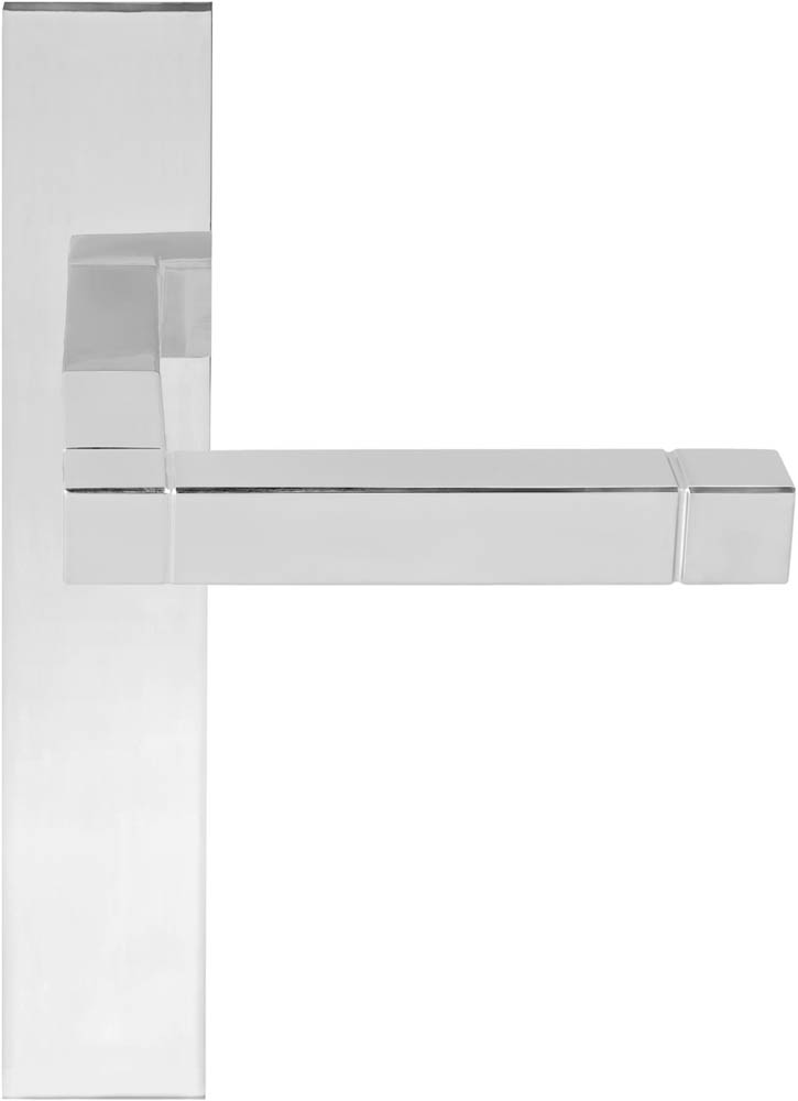 JB100P236SFC - unsprung lever handle on blank plate polished stainless steel