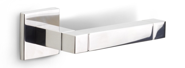 JB100-G - sprung door handle on rose  satin stainless steel