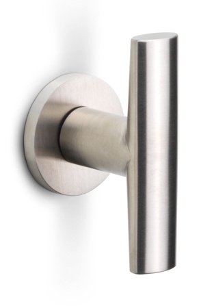 PBI103-G - solid sprung door handle on rose bronze