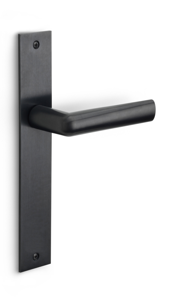 PBI101P236SFC - unsprung lever handle on blank plate PVD satin black