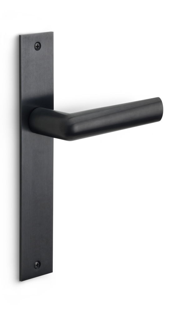 PBI102P236SFC - unsprung lever handle on blank plate PVD satin black