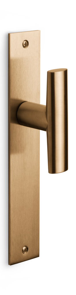 PBI103P236SFC - unsprung lever handle on blank plate PVD light bronze