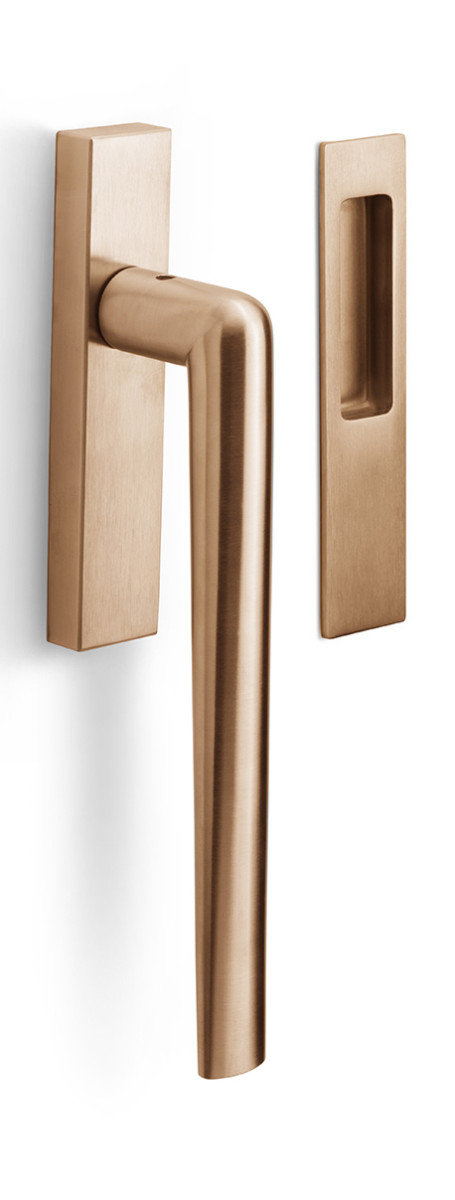 PBI230 - lift-up sliding door handle blank PVD light bronze