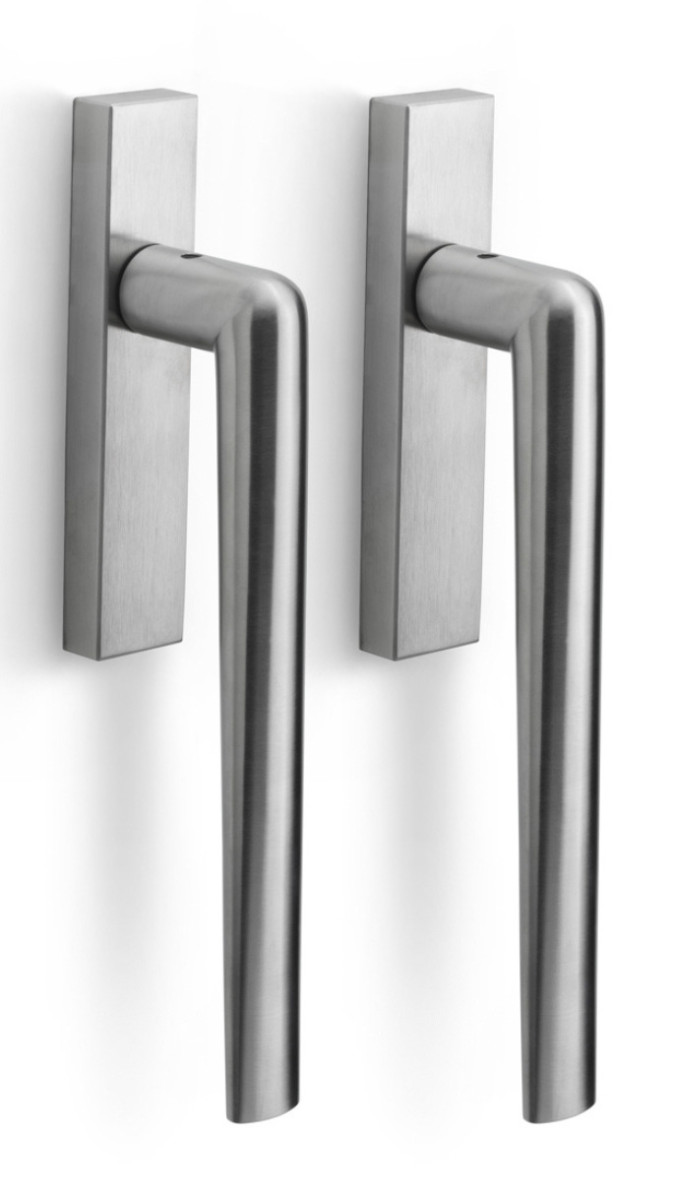 PBI230PAY - set of lift-up sliding door handles profile cylinder hole Y69 satin stainless steel