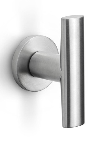 PBI200V - fixed front door knob satin stainless steel