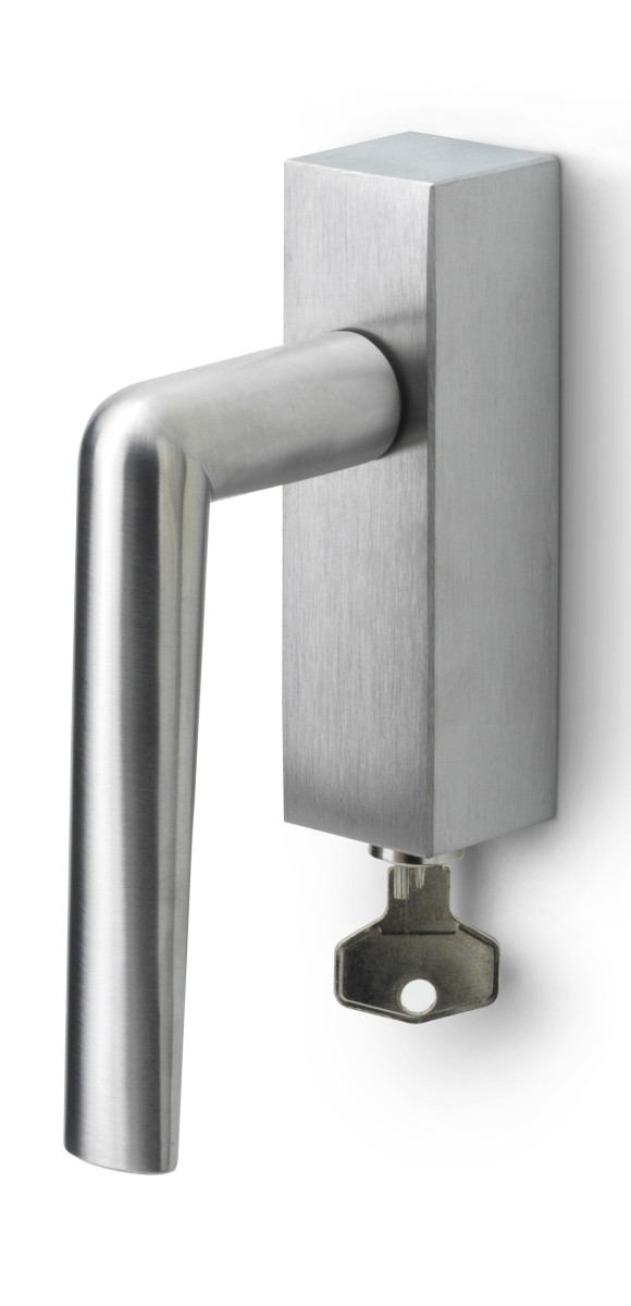 PBI100-DKLOCK - L INC PBI100-DKLOCK locking tilt and turn window handle satin stainless steel left-turning