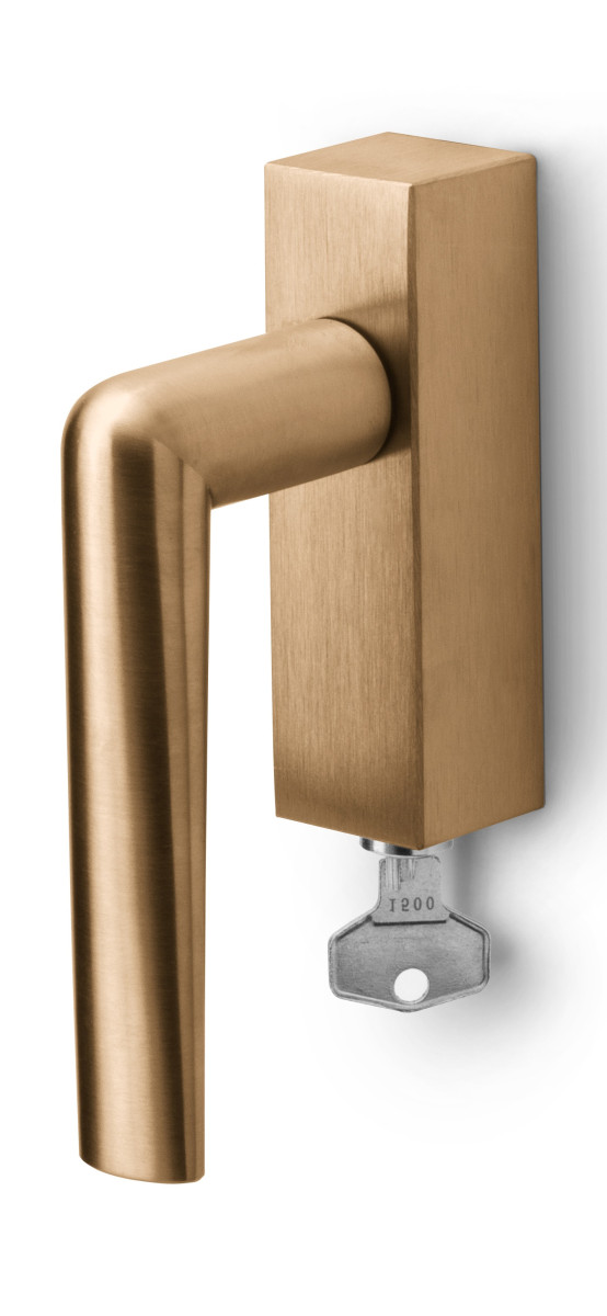 PBI101-DKLOCK - L INC PBI101-DKLOCK locking tilt and turn window handle PVD light bronze left-turning