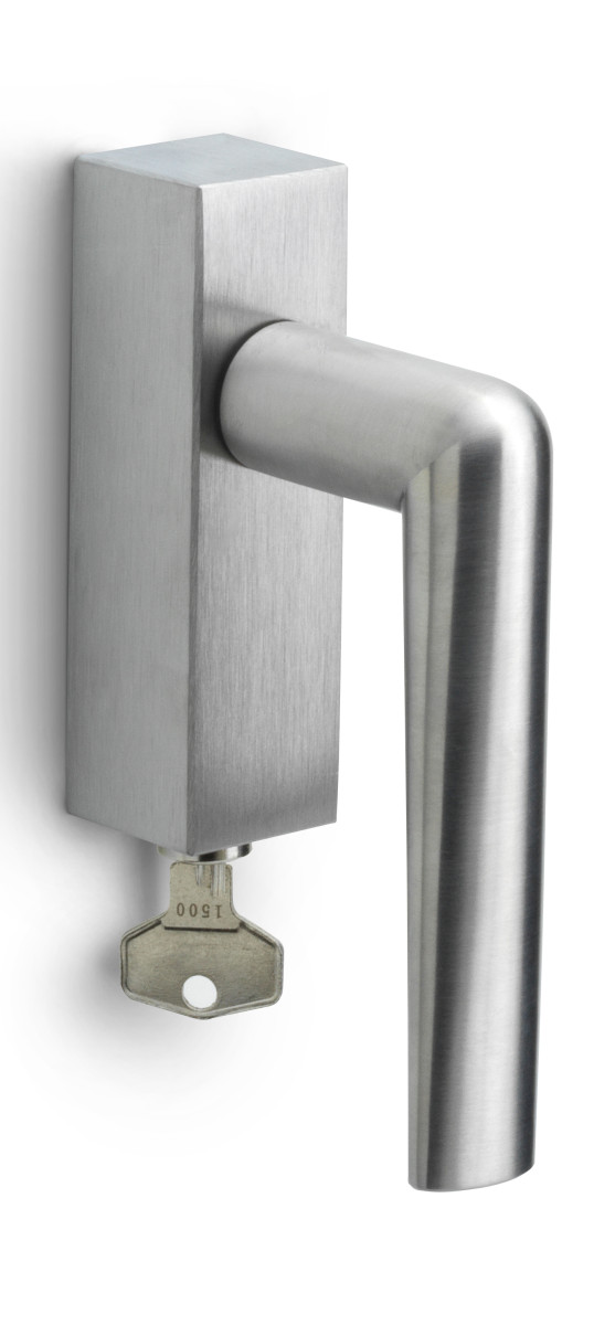 PBI101-DKLOCK - R INC PBI101-DKLOCK locking tilt and turn window handle satin stainless steel right-turning