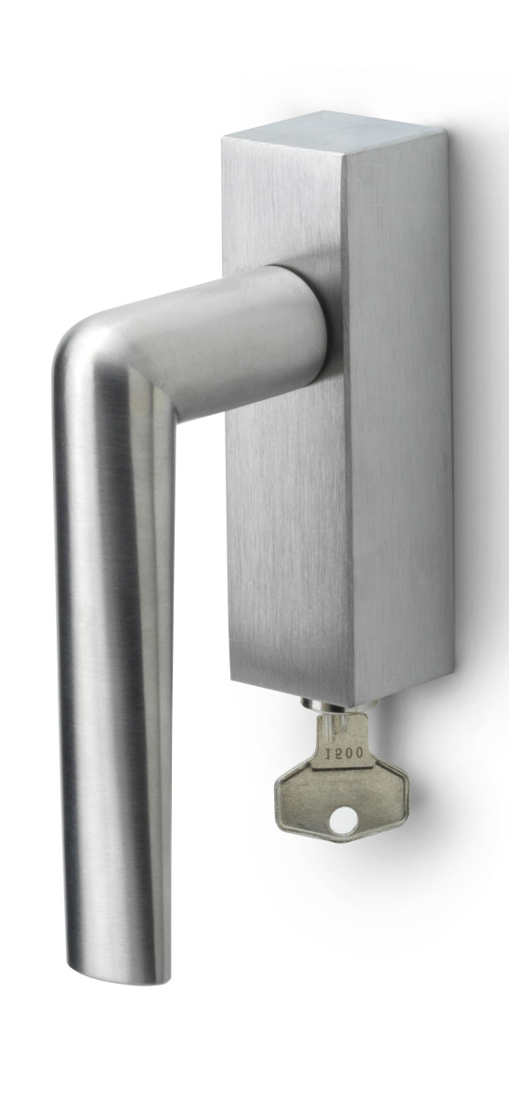 PBI101-DKLOCK - L INC PBI101-DKLOCK locking tilt and turn window handle satin stainless steel left-turning