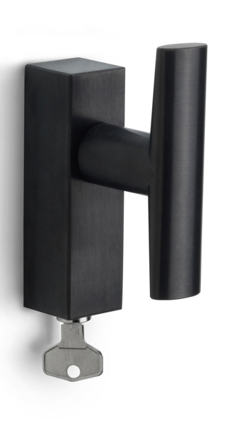 PBI103-DKLOCK - locking tilt and turn window handle PVD satin black