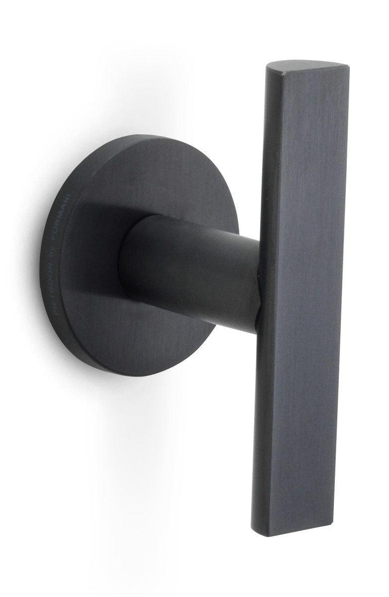 PBA103-G - solid sprung door handle on rose PVD champagne
