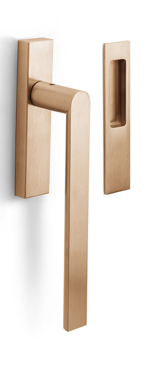 PBA230Y - lift-up sliding door handle profile cylinder hole Y69 PVD light bronze