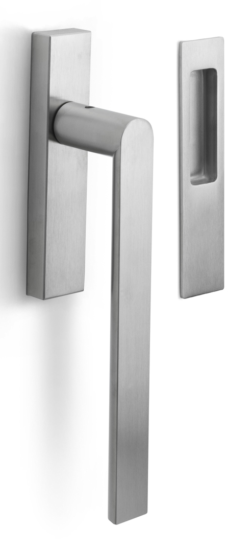 PBA230 - lift-up sliding door handle blank satin stainless steel
