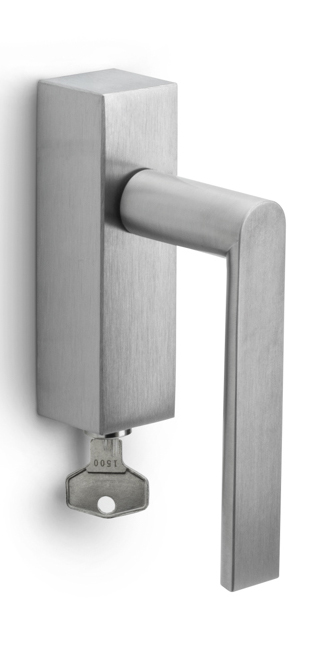 PBA100-DKLOCK - L ARC PBA100-DKLOCK locking tilt and turn window handle satin stainless steel left-turning