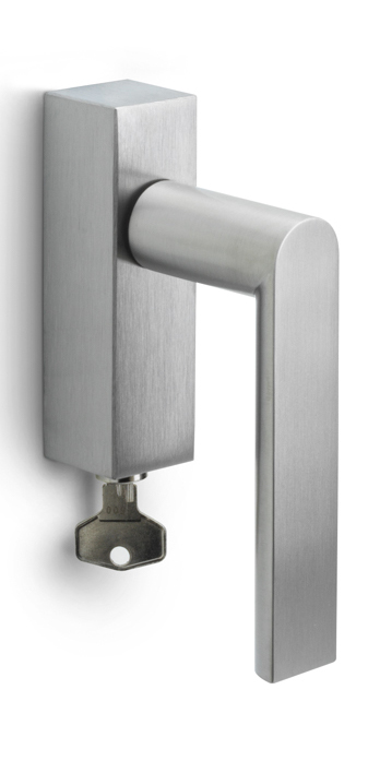 PBA101-DKLOCK - L ARC PBA101-DKLOCK locking tilt and turn window handle satin stainless steel left-turning