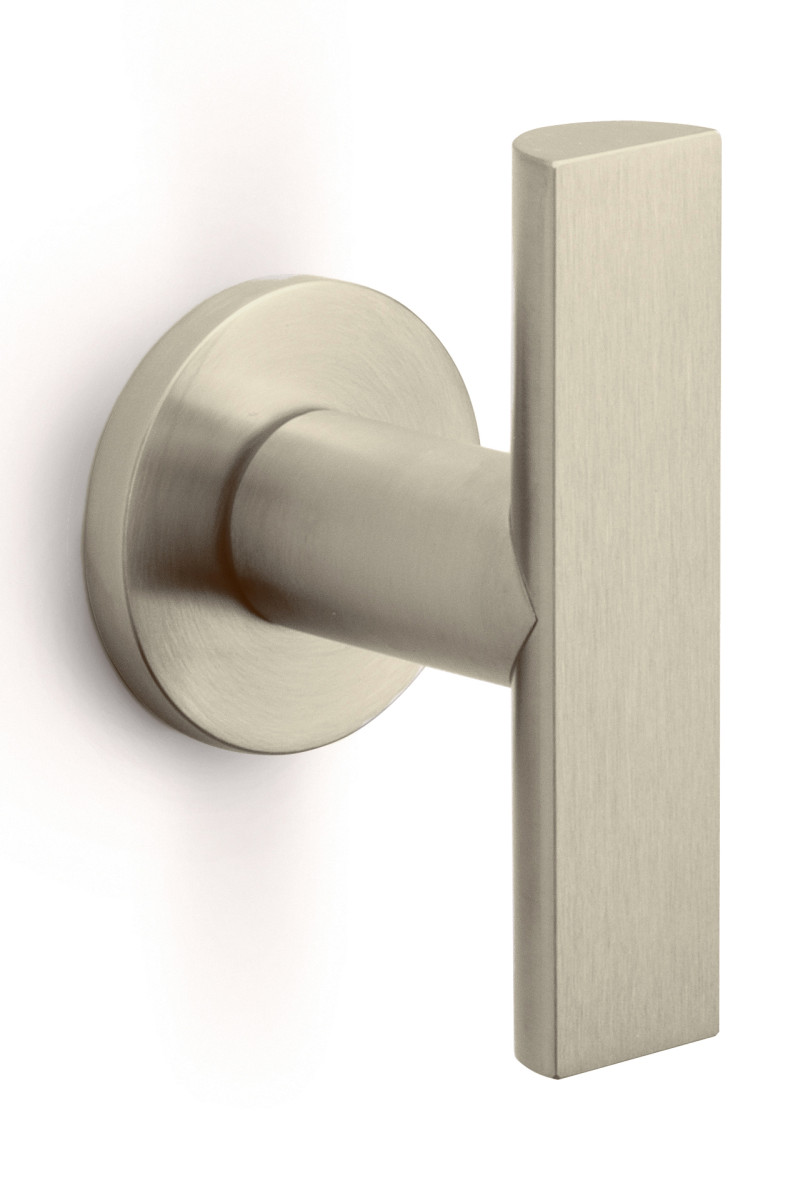 PBA102V53 - solid cabinet knob fixed on rose