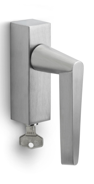 OH102-DKLOCK - locking tilt and turn window handle satin stainless steel