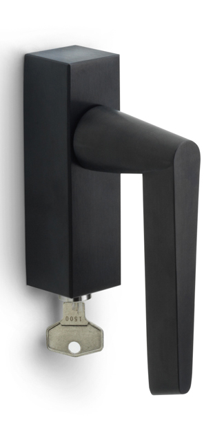 OH102-DKLOCK - locking tilt and turn window handle PVD satin black