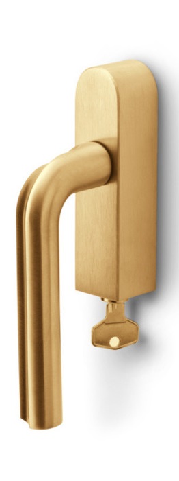 DR100-DKLOCK-O - R ECLIPSE DR100-DKLOCK-O locking tilt and turn window handle PVD satin gold right-turning