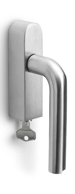DR101-DKLOCK-O - L ECLIPSE DR101-DKLOCK-O locking tilt and turn window handle satin stainless steel left-turning