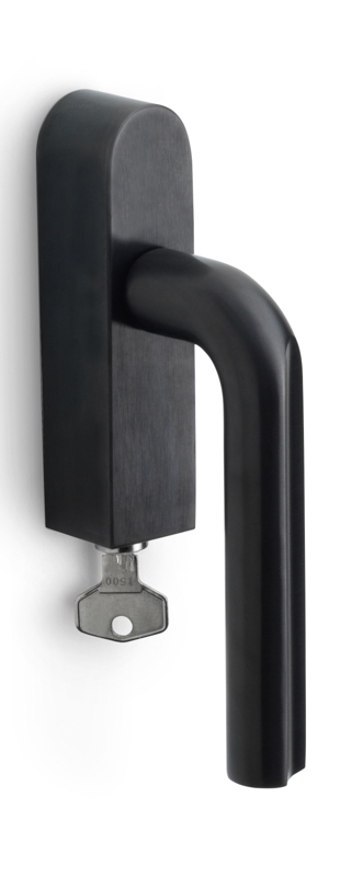 DR101-DKLOCK-O - L ECLIPSE DR101-DKLOCK-O locking tilt and turn window handle PVD satin black left-turning