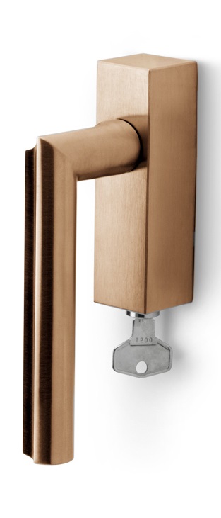 DR102-DKLOCK - R ECLIPSE DR102-DKLOCK locking tilt and turn window handle PVD light bronze right-turning