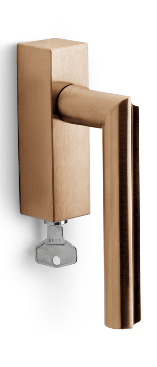 DR102-DKLOCK - L ECLIPSE DR102-DKLOCK locking tilt and turn window handle PVD light bronze left-turning