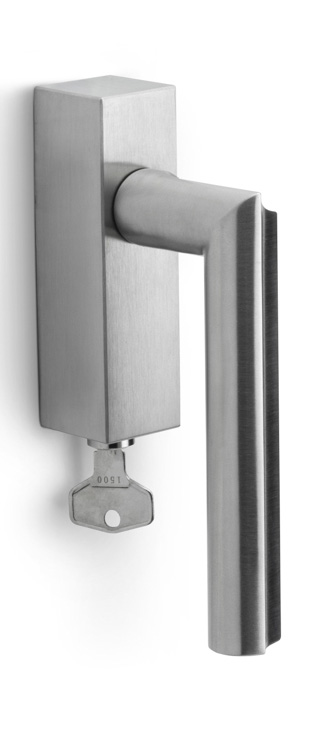 DR102-DKLOCK - L ECLIPSE DR102-DKLOCK locking tilt and turn window handle satin stainless steel left-turning