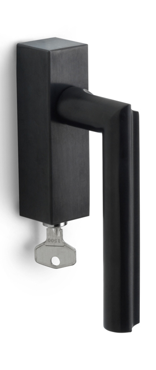 DR102-DKLOCK - L ECLIPSE DR102-DKLOCK locking tilt and turn window handle PVD satin black left-turning